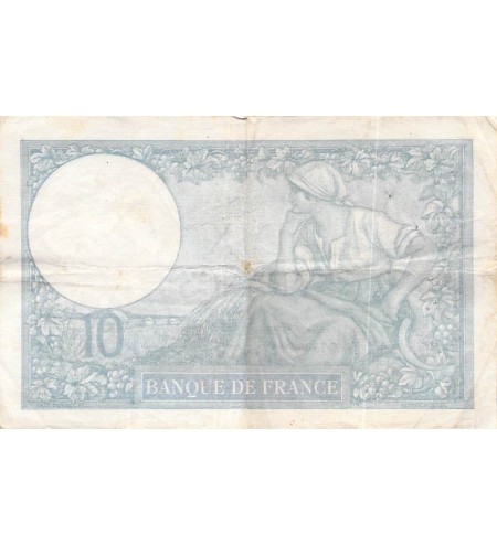 FRANCE - 10 FRANCS MINERVE 26/09/1940 - TB+