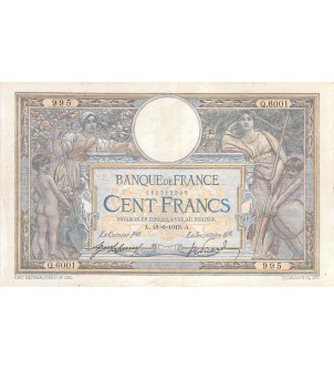FRANCE, LUC-OLIVIER MERSON - 100 FRANCS 18/06/1919 - TTB