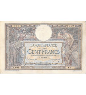 FRANCE, LUC-OLIVIER MERSON - 100 FRANCS 17/07/1919 - TTB 2