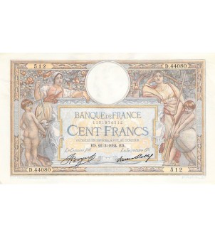 FRANCE, LUC-OLIVIER MERSON - 100 FRANCS 22/03/1934 - SUP 2