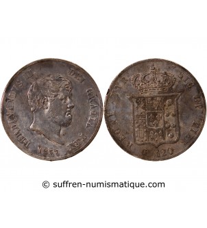ROYAUME DES DEUX-SICILES, FERDINAND II - 120 GRANA ARGENT 1857