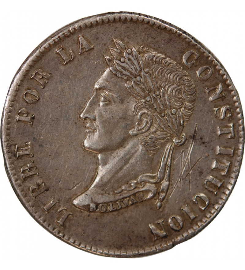 BOLIVIE - 8 SOLES ARGENT 1852 FM