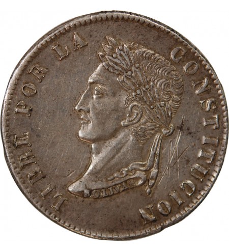 BOLIVIE - 8 SOLES ARGENT 1852 FM