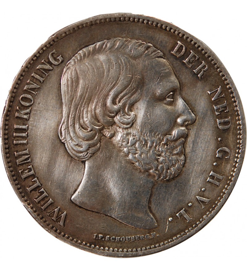 PAYS-BAS, WILLEM III - 2 1/2 GULDEN ARGENT 1857