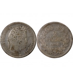LOUIS PHILIPPE﻿ - 2 FRANCS ARGENT 1833 W LILLE 2