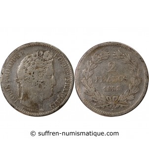 LOUIS PHILIPPE﻿ - 2 FRANCS ARGENT 1833 W LILLE