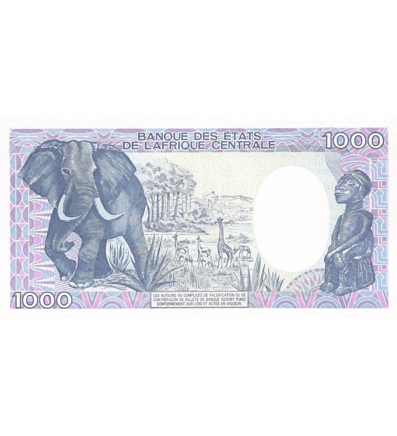 CONGO, OMAR BONGO - 1000 FRANCS 01/01/1986