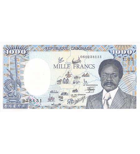 CONGO, OMAR BONGO - 1000 FRANCS 01/01/1986