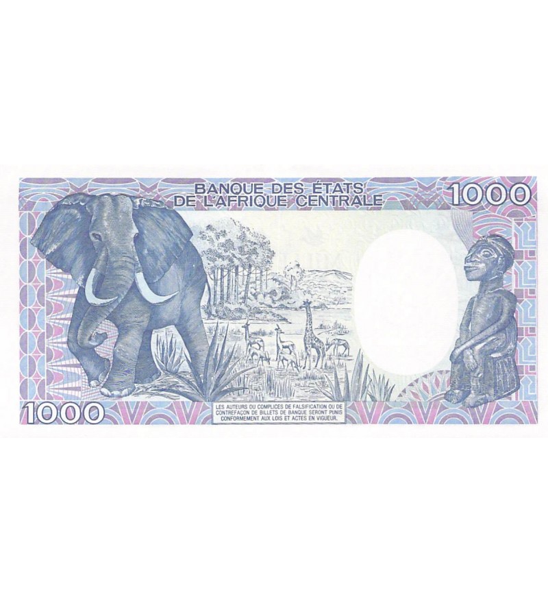 CONGO, OMAR BONGO - 1000 FRANCS 01/01/1986