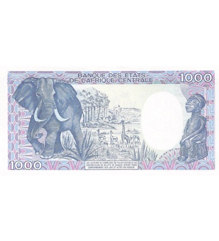 CONGO, OMAR BONGO - 1000 FRANCS 01/01/1986