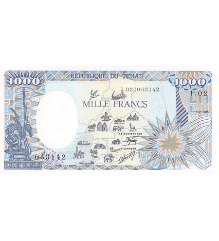 CONGO, OMAR BONGO - 1000 FRANCS 01/01/1986