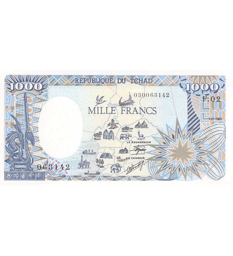 CONGO, OMAR BONGO - 1000 FRANCS 01/01/1986