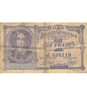 BELGIQUE, LOUISE-MARIE - 1 FRANC 11/03/1915 2