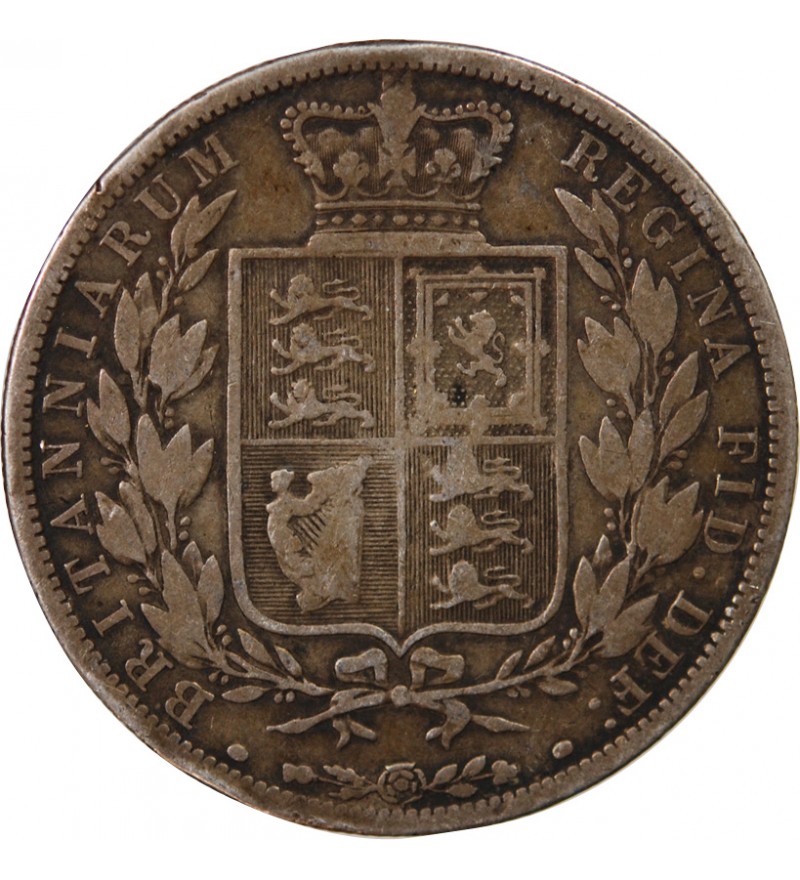 GRANDE-BRETAGNE, VICTORIA - 1/2 CROWN ARGENT 1883