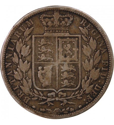 GRANDE-BRETAGNE, VICTORIA - 1/2 CROWN ARGENT 1883