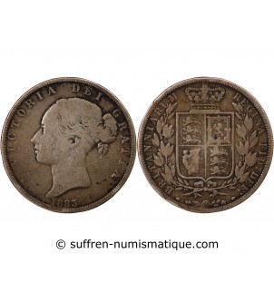 GRANDE-BRETAGNE, VICTORIA - 1/2 CROWN ARGENT 1883