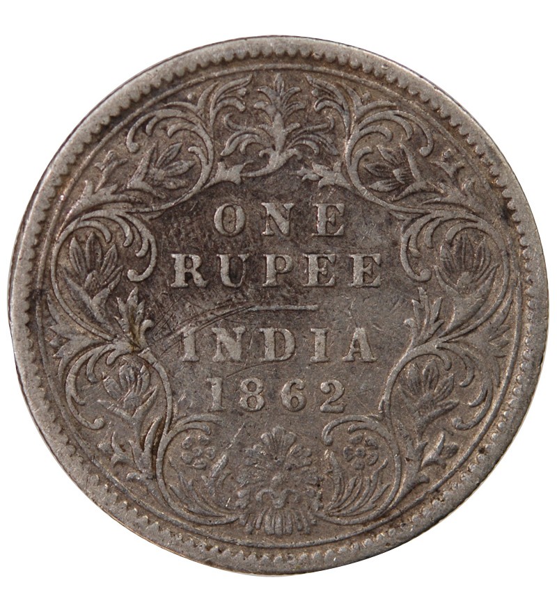 INDE, VICTORIA - RUPEE ARGENT 1862