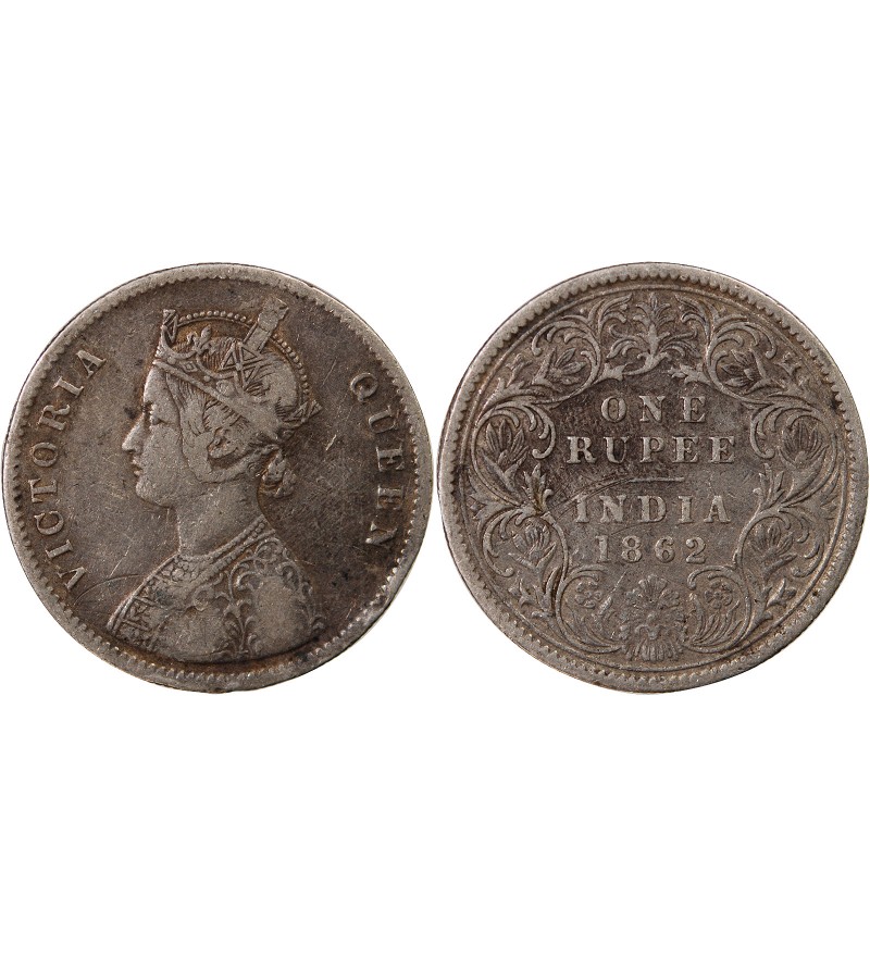 INDE, VICTORIA - RUPEE ARGENT 1862