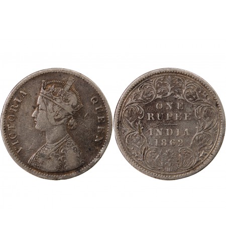 INDE, VICTORIA - RUPEE ARGENT 1862