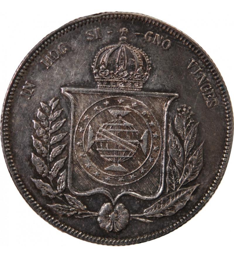BRESIL, PIERRE II - 1000 REIS ARGENT 1860