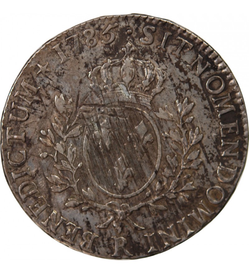 LOUIS XVI - ECU ARGENT AUX BRANCHES D'OLIVIER 1785 R ORLEANS