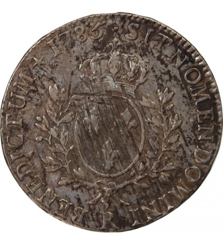 LOUIS XVI - ECU ARGENT AUX BRANCHES D'OLIVIER 1785 R ORLEANS