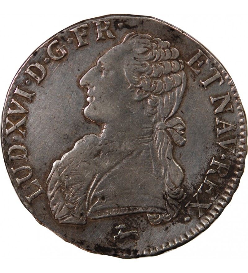 LOUIS XVI - ECU ARGENT AUX BRANCHES D'OLIVIER 1785 R ORLEANS