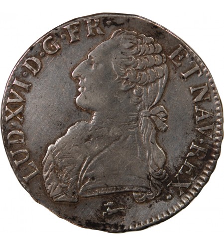 LOUIS XVI - ECU ARGENT AUX BRANCHES D'OLIVIER 1785 R ORLEANS