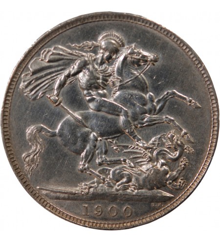 GRANDE-BRETAGNE, VICTORIA - CROWN ARGENT 1900 (LXIII)