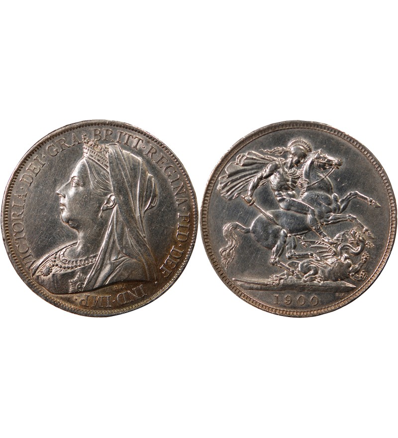 GRANDE-BRETAGNE, VICTORIA - CROWN ARGENT 1900 (LXIII)