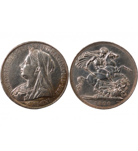 GRANDE-BRETAGNE, VICTORIA - CROWN ARGENT 1900 (LXIII)