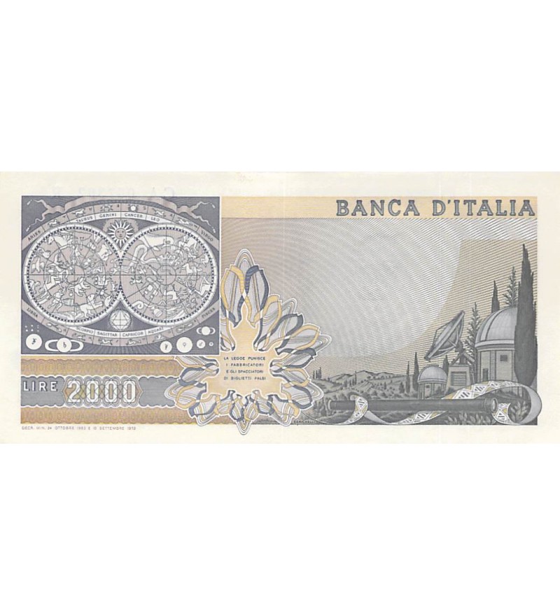 ITALIE, GALILÉE - 2000 LIRE 1983