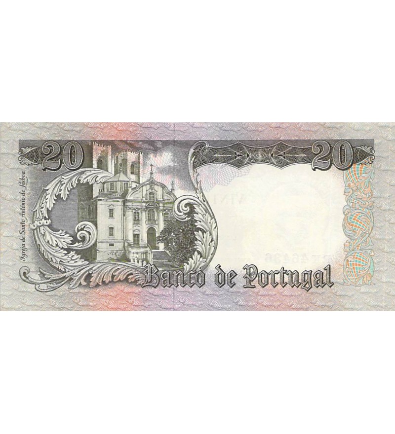 PORTUGAL, SANTO ANTONIO - 20 ESCUDOS 26/05/1964 - SPL