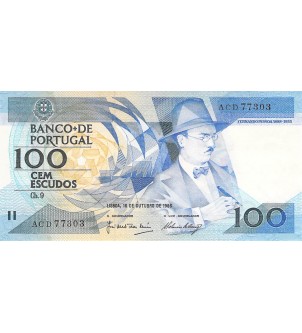PORTUGAL, FERNANDO PESSOA - 100 ESCUDOS 16/10/1986