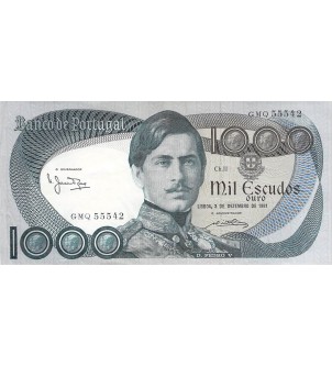 PORTUGAL, PEDRO V - 1000 ESCUDOS 03/12/1981 - TTB+
