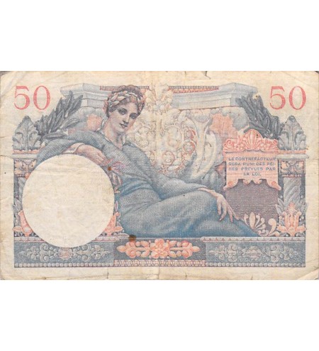 TRÉSOR FRANÇAIS, TERRITOIRES OCCUPÉS - 50 FRANCS 1947 - SÉRIE Y.1 - TB