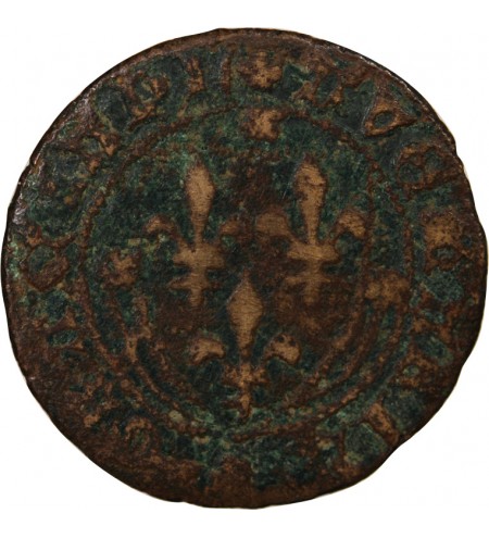 FRANCE – JETON DE COMPTE A L'ECU XVe siècle TOURNAI - AVE MARIA GRACIA PL