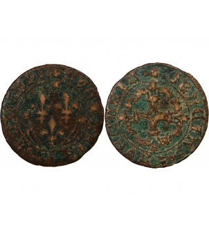 FRANCE – JETON DE COMPTE A L'ECU XVe siècle TOURNAI - AVE MARIA GRACIA PL 2