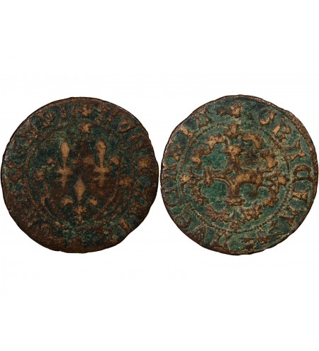 FRANCE – JETON DE COMPTE A L'ECU XVe siècle TOURNAI - AVE MARIA GRACIA PL