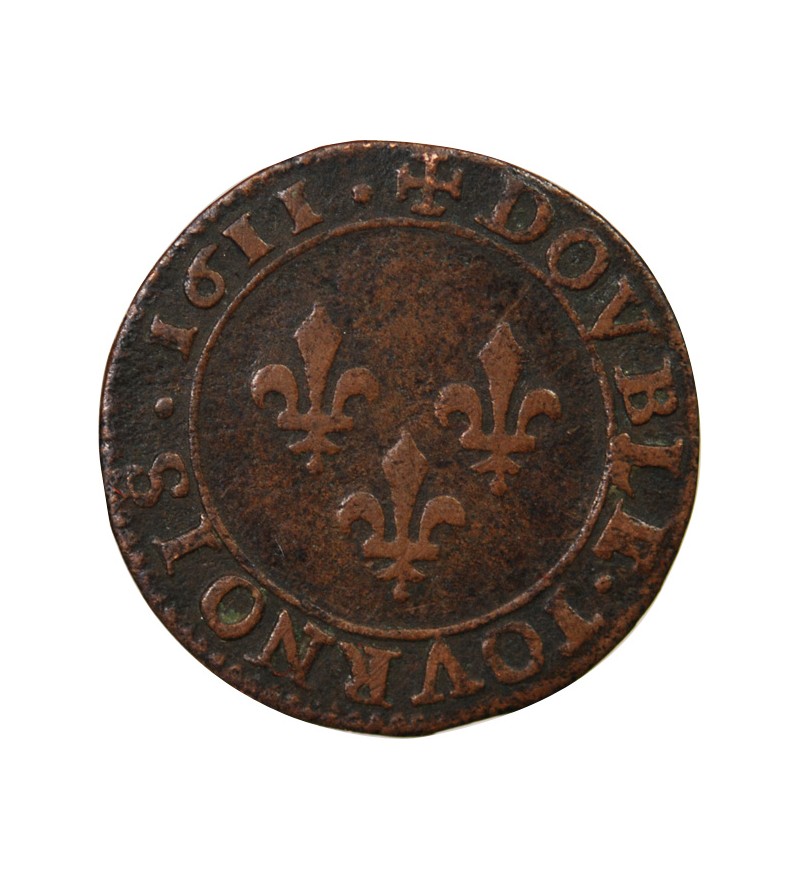 LOUIS XIII - DOUBLE TOURNOIS 1611 A PARIS