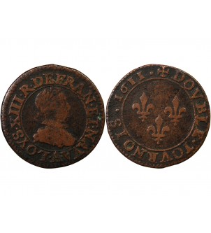 LOUIS XIII - DOUBLE TOURNOIS 1611 A PARIS 2