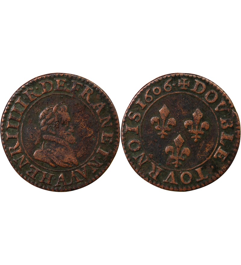 HENRI IV - DOUBLE TOURNOIS 1606 A PARIS