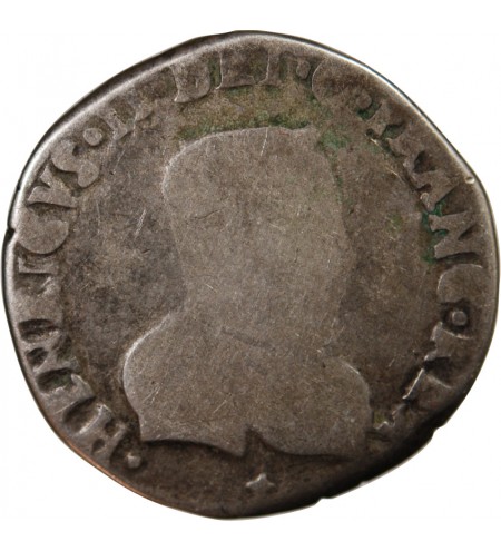 CHARLES IX, AU NOM D'HENRI II - TESTON ARGENT 1561 GRENOBLE