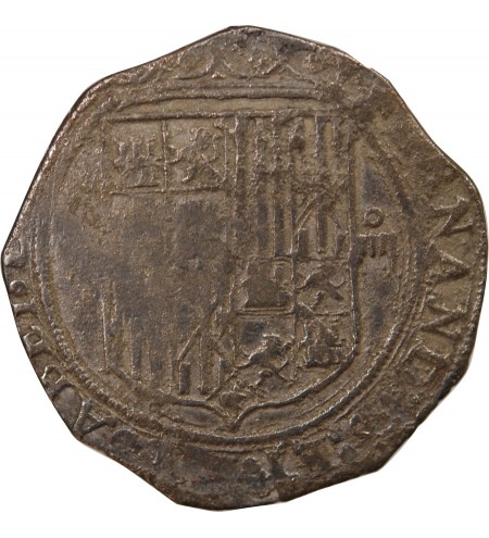 ESPAGNE, FERDINAND II ET ISABELLE - 4 REALES ARGENT 1497-1566 SEVILLE