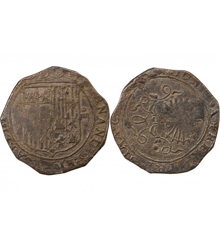 ESPAGNE, FERDINAND II ET ISABELLE - 4 REALES ARGENT 1497-1566 SEVILLE