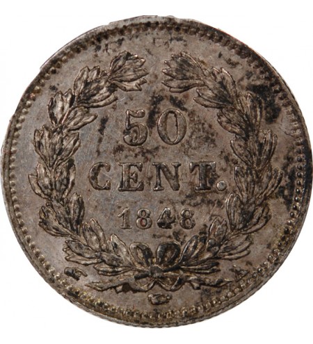 LOUIS PHILIPPE﻿ - 50 CENTIMES ARGENT 1848 A PARIS