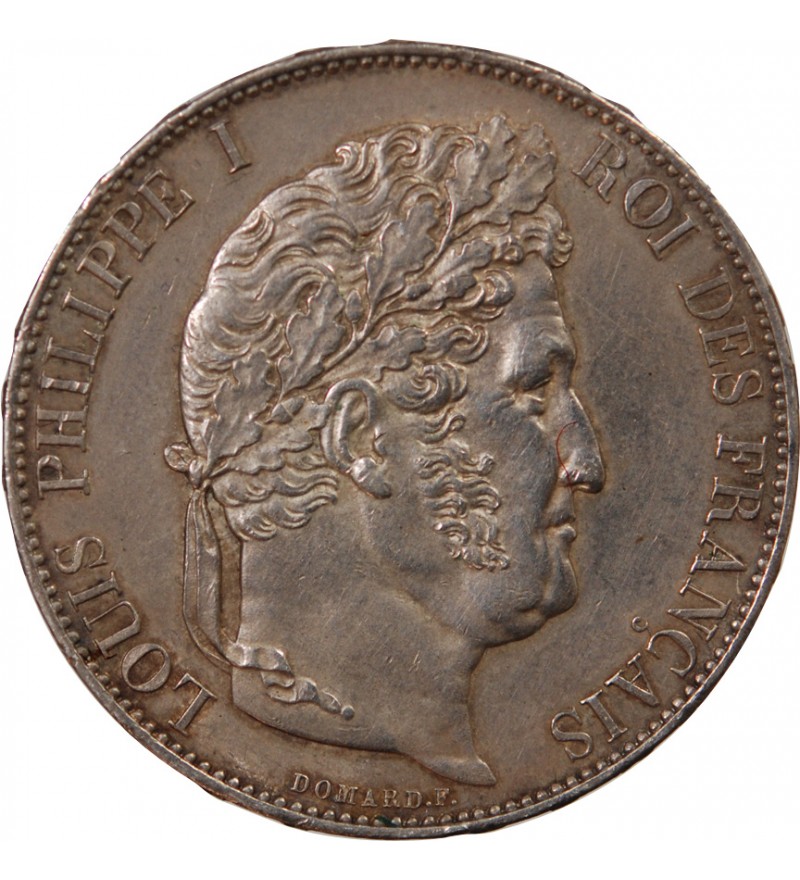LOUIS PHILIPPE﻿ - 5 FRANCS ARGENT 1847 A PARIS "Type Domard, Tr relief"