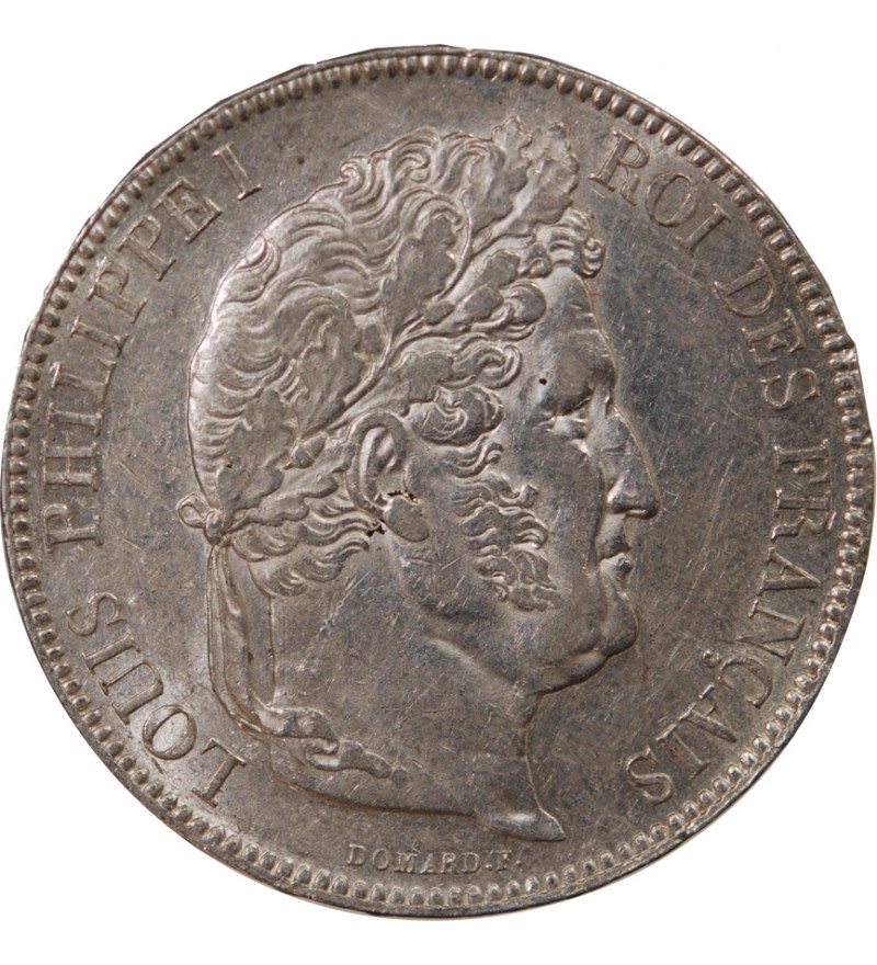 LOUIS PHILIPPE﻿ - 5 FRANCS ARGENT 1840 A PARIS "Type Domard, Tr relief"