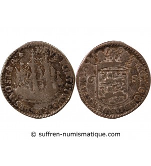 PAYS-BAS, FRISE OCCIDENTALE - 6 STUIVERS ARGENT 1705