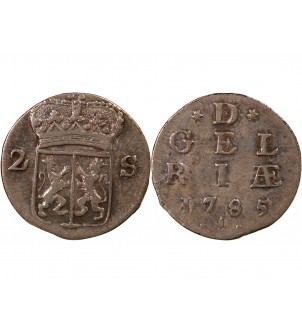 PAYS-BAS, GUELDRE - 2 STUIVERS ARGENT 1785 2